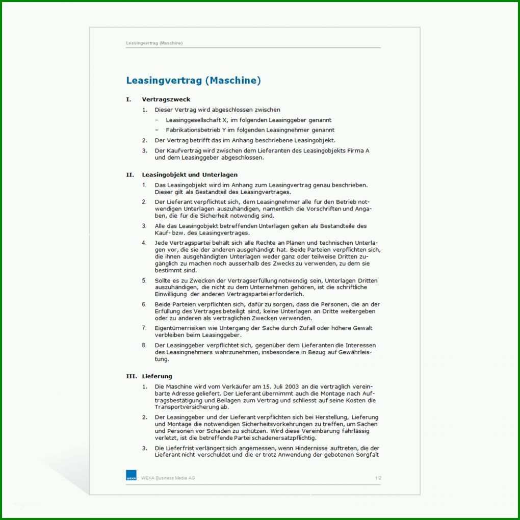 Limitierte Auflage übernahme Leasingvertrag Vorlage 1500x1500