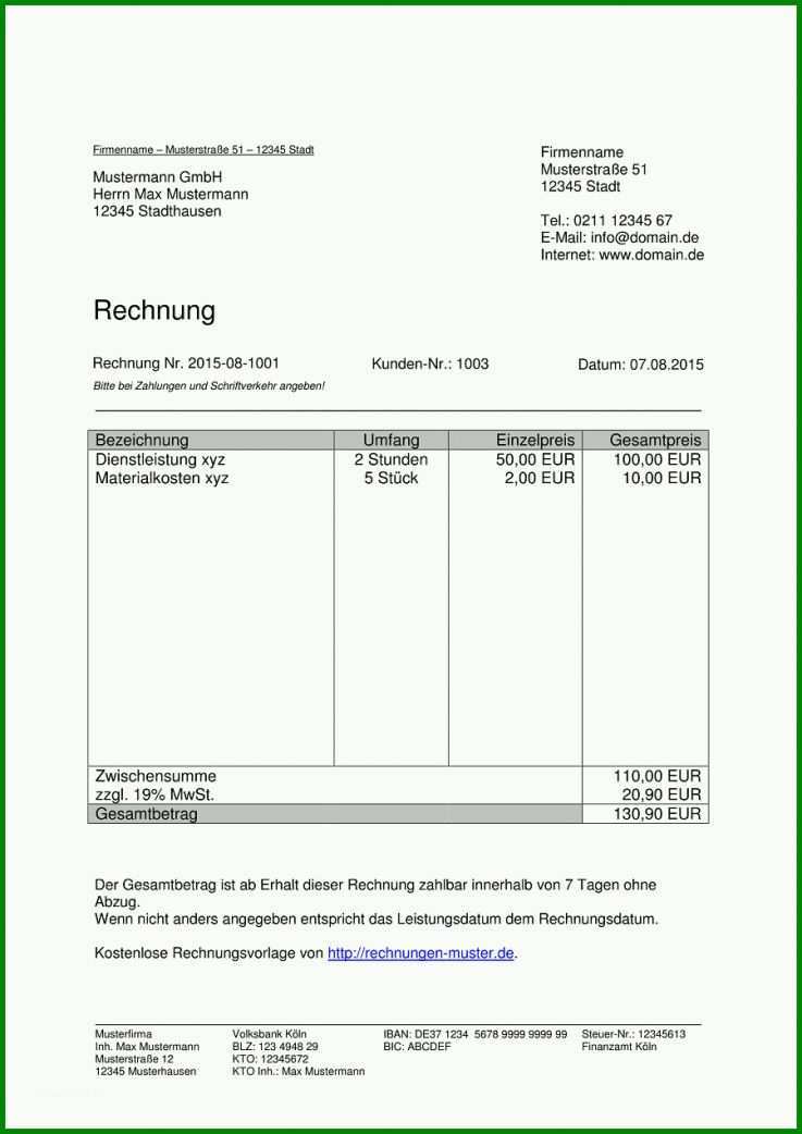 Unglaublich Rechnung Psychotherapie Vorlage 900x1272