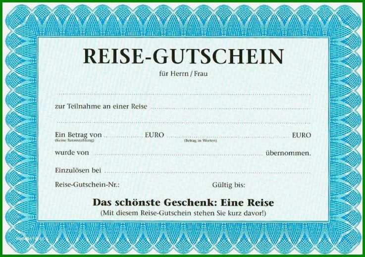 Überraschend Gutschein Reise Vorlage 900x634