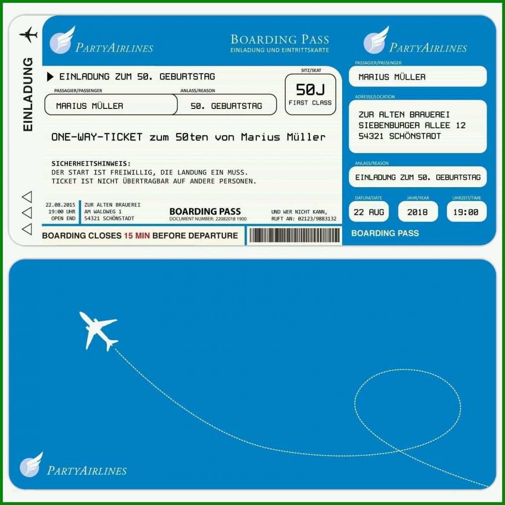 Exklusiv Flugticket Vorlage Zum Bearbeiten Kostenlos 1600x1600