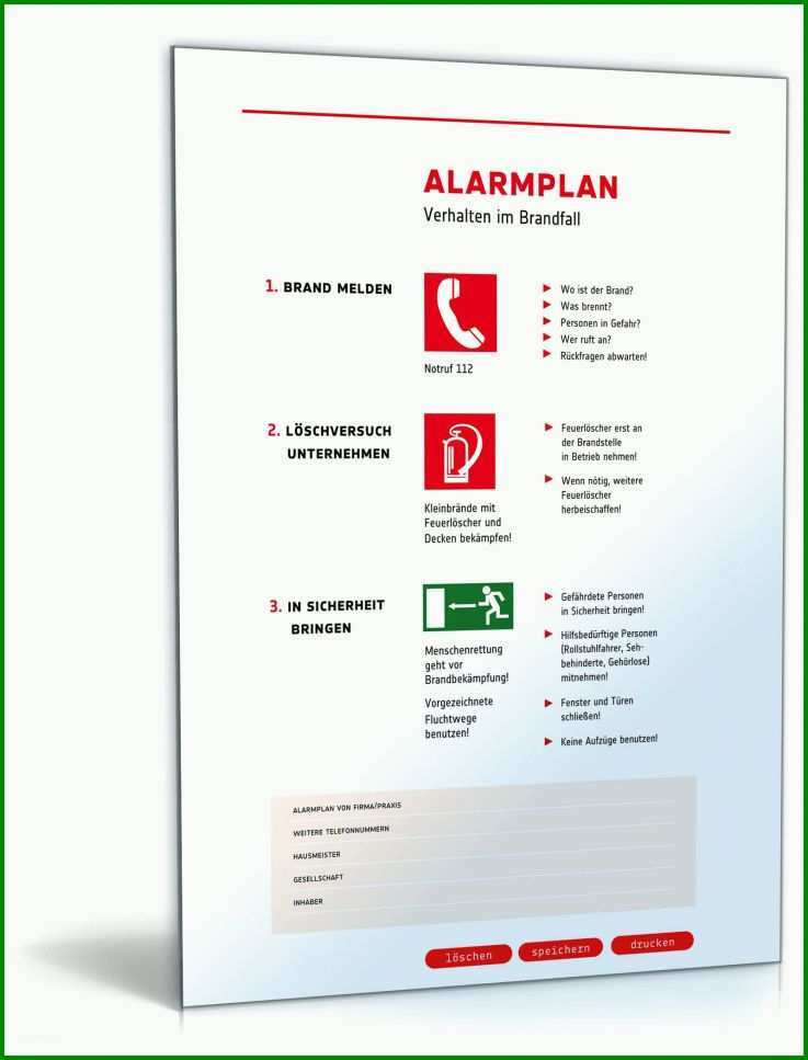 Außergewöhnlich Notfall Und Alarmplan Vorlage Word 1600x2100