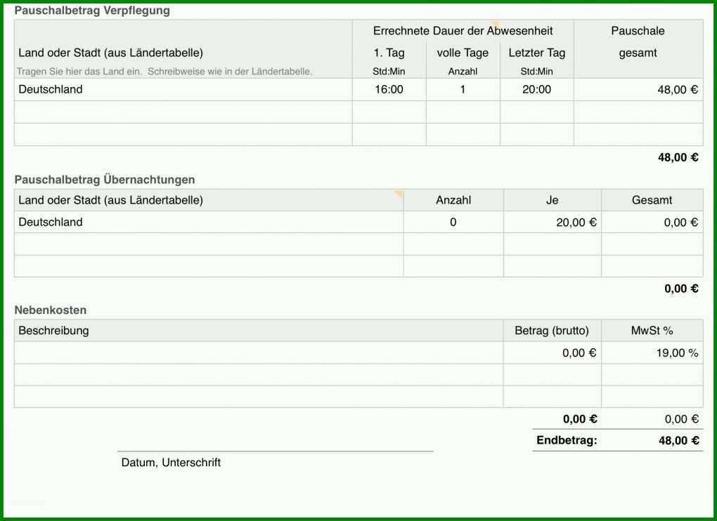Moderne Reisekostenabrechnung Vorlage 1862x1354