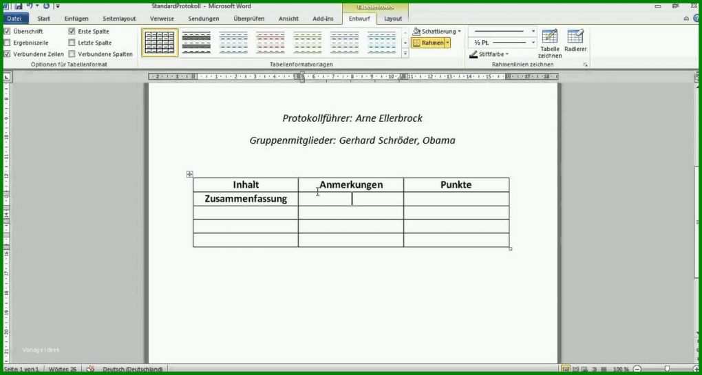 Rühren Besprechungsprotokoll Vorlage Word 2010 1280x684