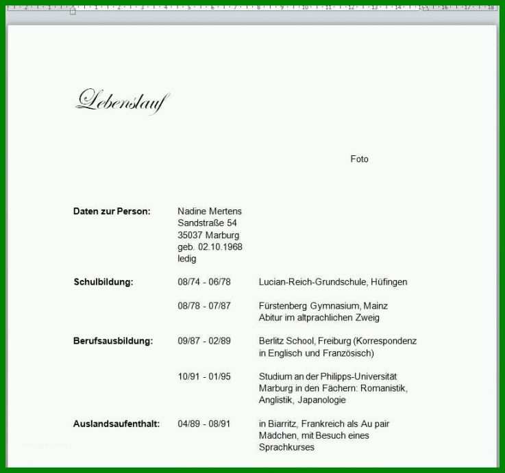 Unglaublich Einfacher Lebenslauf Vorlage 821x770