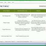 Spezialisiert Lessons Learned Vorlage Excel 1280x720