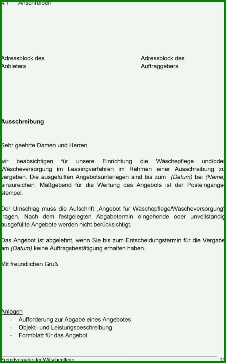 Angepasst Anschreiben Ausschreibung Vorlage 960x1541