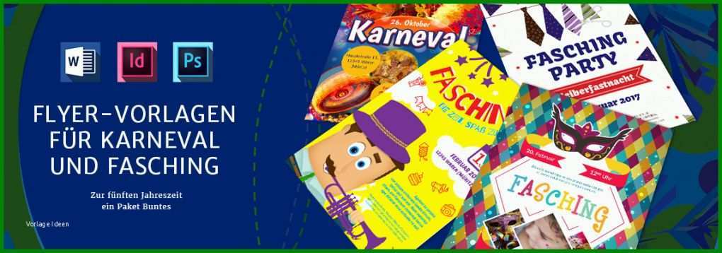 Hervorragen Fasching Flyer Vorlagen Kostenlos 1140x400
