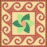 Einzahl Fliesen Mosaik Vorlagen 1500x2000