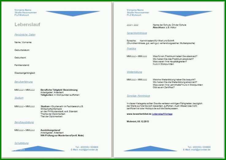 Wunderschönen Lebenslauf Vorlage Pdf Kostenlos Ohne Anmeldung 986x699