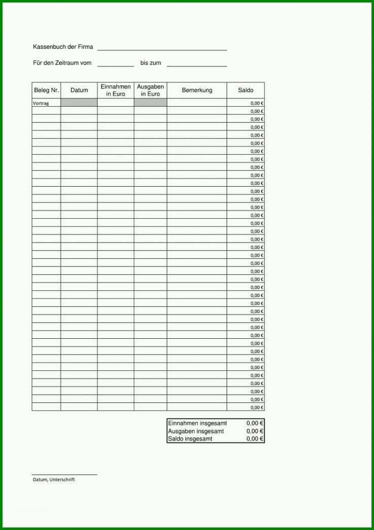 Auffällig Excel Vorlage Kassenbuch Privat 900x1272