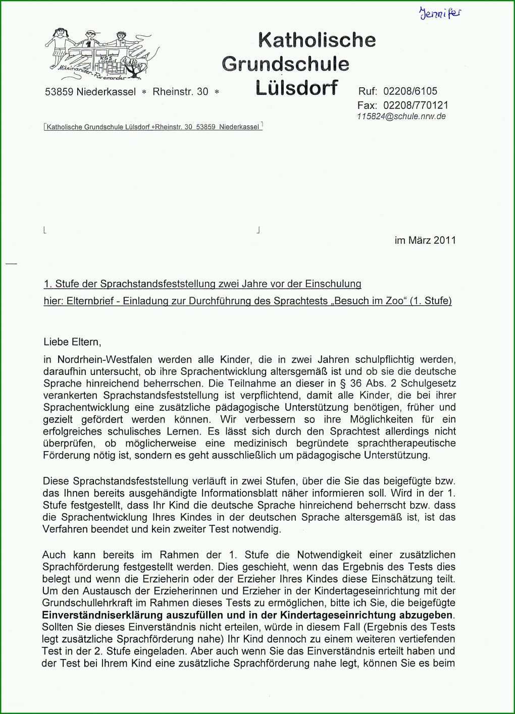 Allerbeste Elternbrief Vorlage Kindergarten 2500x3468