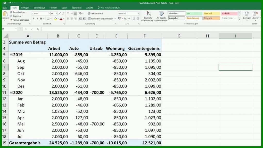 Am Beliebtesten Vorlage Haushaltsbuch Excel 1280x720