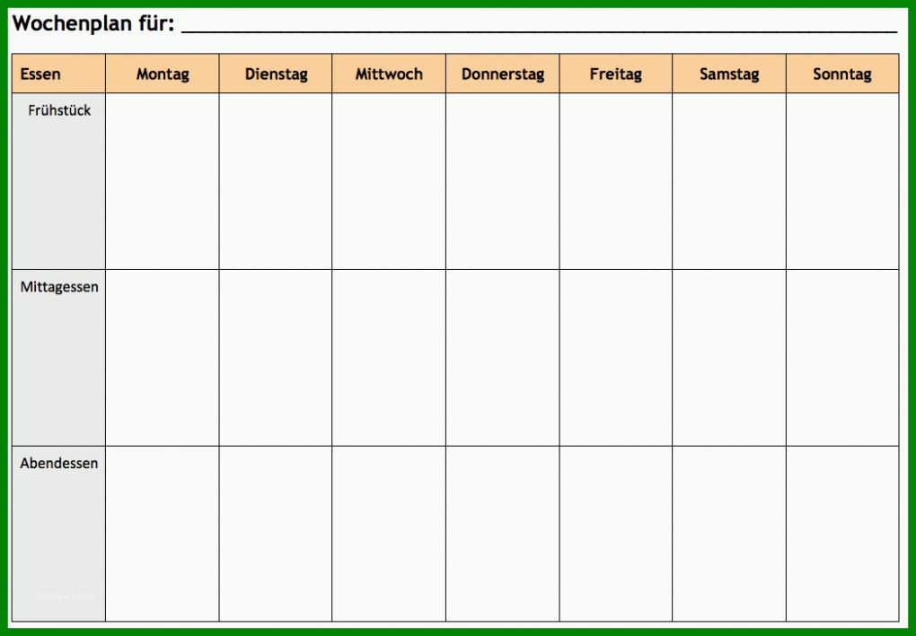Schockierend Wochenplan Vorlage 1047x728
