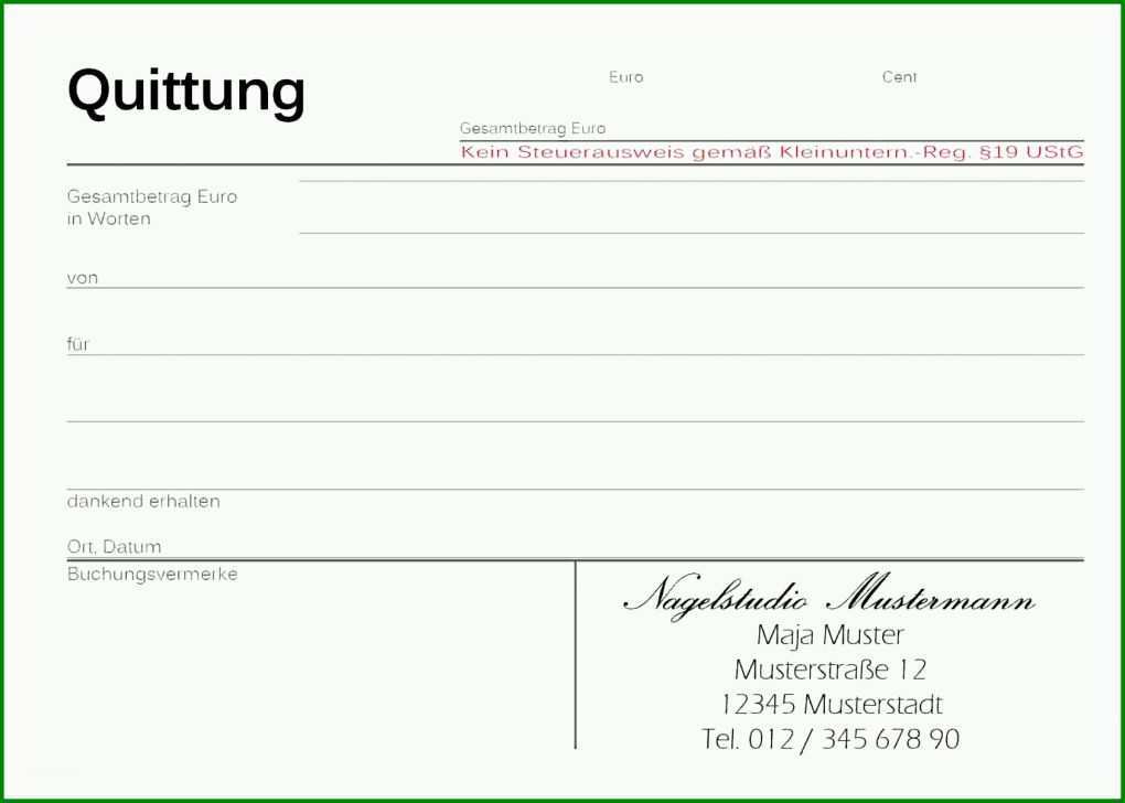 Perfekt Rechnung Quittung Vorlage 1687x1204