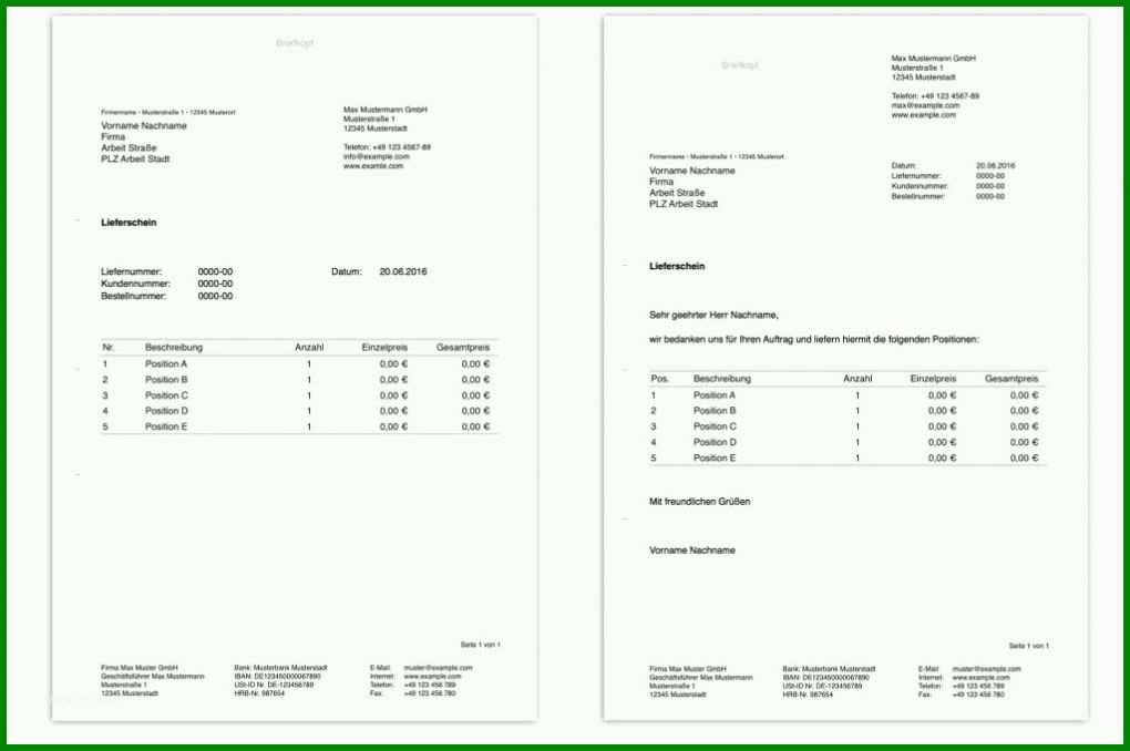 Rühren Rechnung Din 5008 Vorlage 1024x681