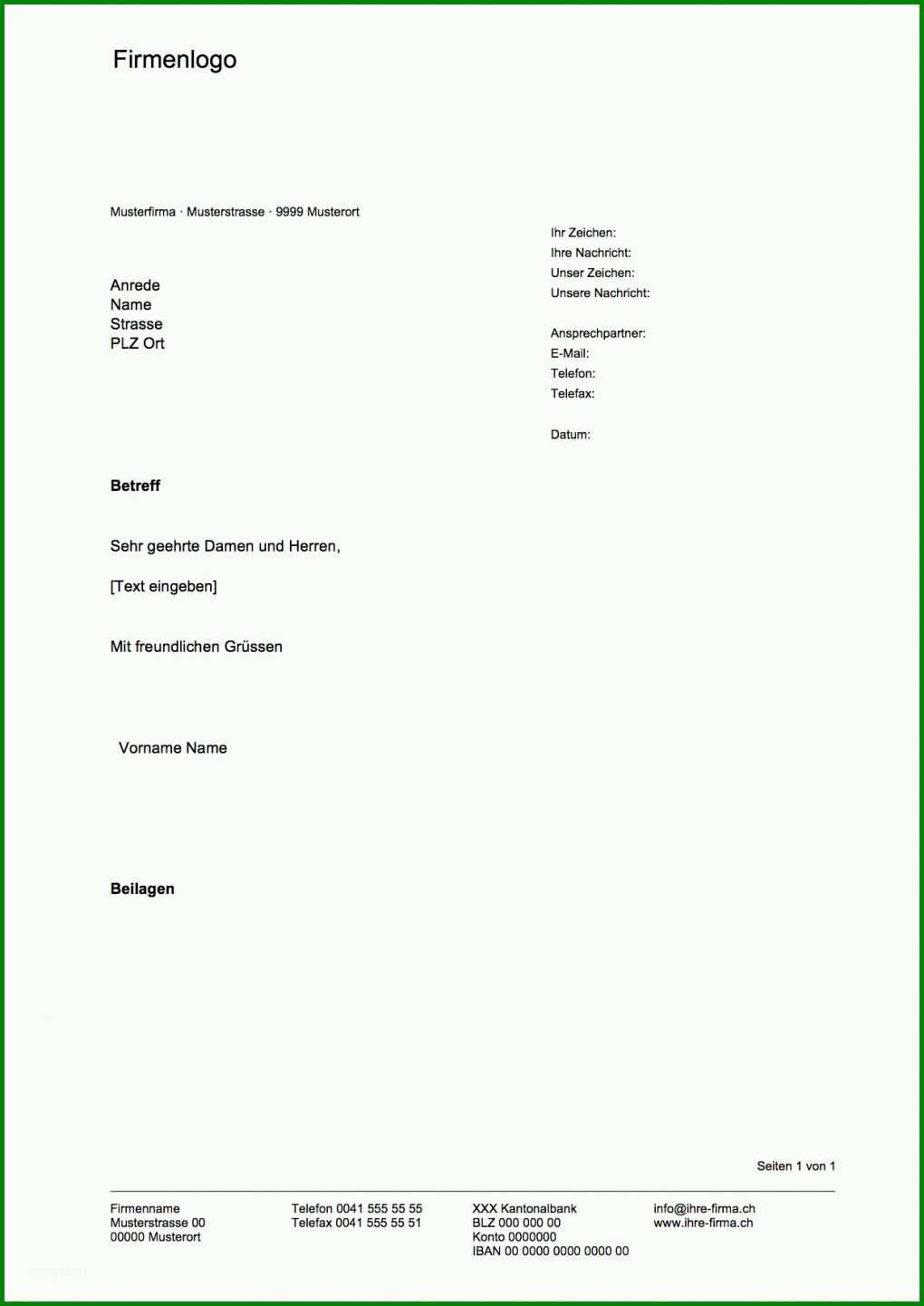 Erstaunlich Vorlage Brief Word 1240x1753