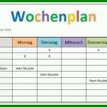 Einzigartig Wochenplan Vorlage Word 707x437