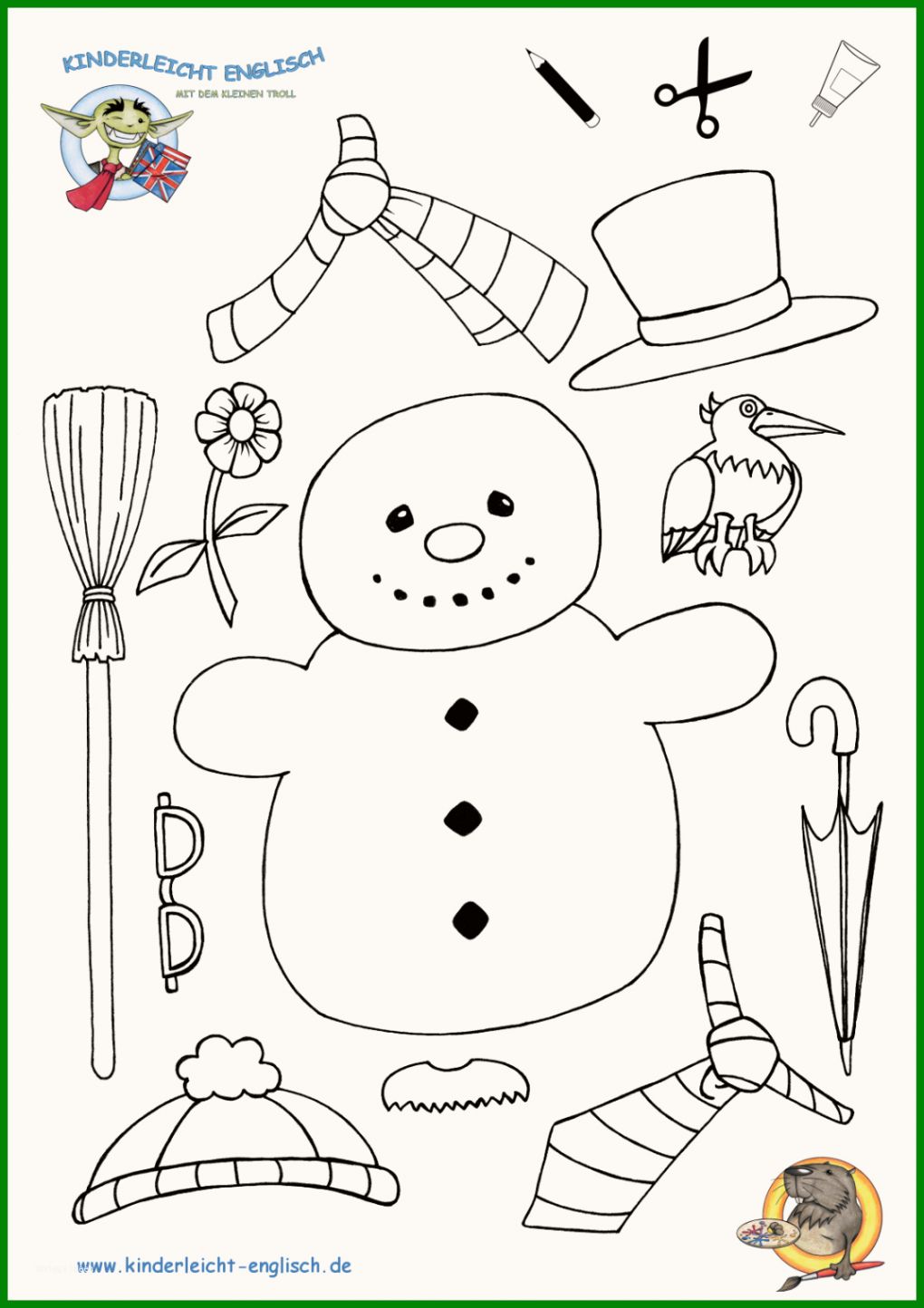 Schneemann Basteln Vorlage Teil Der Vorlage Schneemann Basteln
