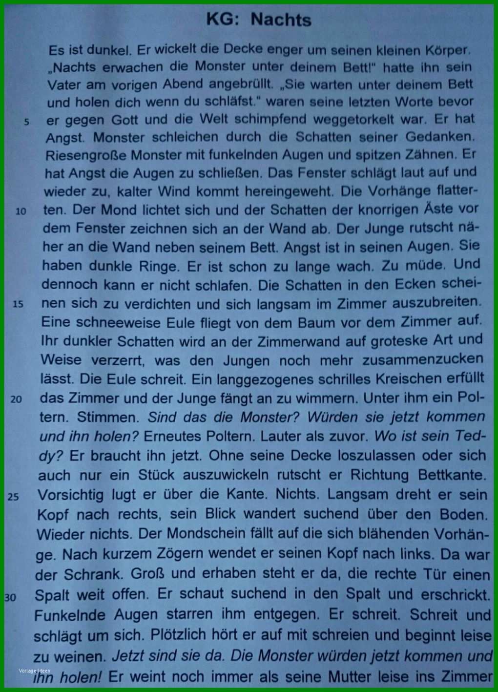 Hervorragend Kurzgeschichte Schreiben Vorlage 1077x1496